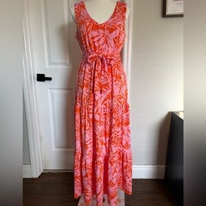 Emma & Michele Pink and Orange Tropical Dress
